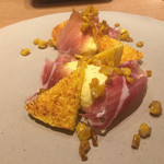 アベー - トウモロコシのムース 生ハム