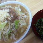 自家製太麺 ドカ盛 マッチョ - 『夜』ラーメン中盛【７００円】全増し