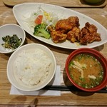 米どころん - 鶏のカレー唐揚げ定食 790円