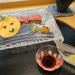 小春日和 - 28年9月　リブロースステーキ　タスマニアマスタード、土佐醤油、昆布塩