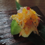 手繰りや 玄治 - 彩大根と白魚の紫蘇和え