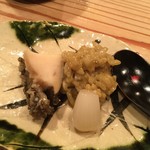 鮨　仙八 - アワビと肝リゾット