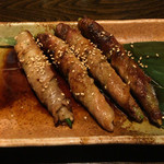 魚大将 うまかっぺや - オクラの豚肉巻き（380円）