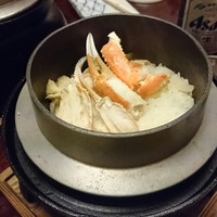 かに道楽 新宿本店 - コース:蟹の釜飯