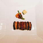 ル・マノアール・ダスティン - 利根川産天然鰻のキャラメリゼ ロースト ピンク胡椒　2016-9