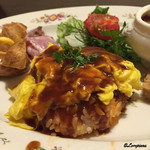 양식 링고야 - メインの比内地鶏のオムハヤシ