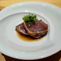 鮨 いし黒 - 2016.9.鰹のタタキ藁のスモーク