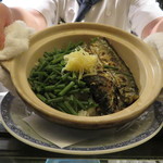 銀座 いっぱし - 秋刀魚と肝の混ぜ込みご飯、大根おろしと酢橘で1