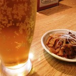 麺処あずき - ―2016.9.24―
      待っている間はビール