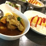 和洋食道 Ecru - スープカレー　オムレツトッピング。