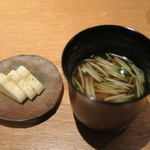 寛幸 - 28年9月　三つ葉赤だし、お新香