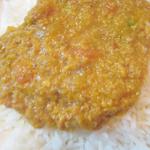 バトゥワニーをバスマティ・ライスにかけたところ