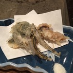 柳家 - 金時草と馬瀬川の味女泥鰌の天ぷら
