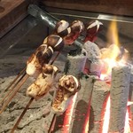 柳家 - チベット産松茸の串焼き