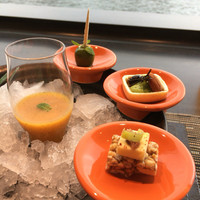 ナベノ-イズム - ガスパチョと浅草をイメージしたアミューズ3種