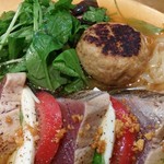 ラーメン巌哲 - カツヲのカプレーゼ・宮城県産（2016年夏の日曜夜限定献立）