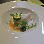 アキヒサ ハンダ - 昆布森産”真鱈”スープ・ド・ポワソンと昆布森産”ムール貝”のソース