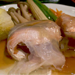 銀鮭とサツマイモの羽二重蒸し