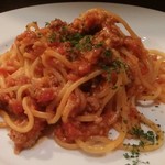 琴似バル - 道産豚サルシッチャのトマトソースパスタ