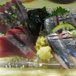 鰹と秋刀魚の刺身