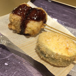 貴心 - あじ　ズッキーニの揚げ物