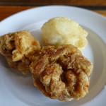 山越うどん - とり天と玉子天