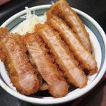 ミニソースかつ丼のアップ（蓋なし）