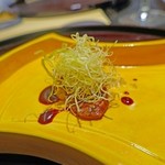 肉屋 雪月花 NAGOYA - はつの炙り 赤ワインビネガーソース