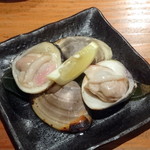 蕎麦切り 旗幟 - 地ハマグリ焼き700円