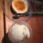 目白スペインバル - クリームブリュレと塩バニラアイス