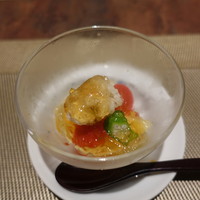 馳走や直 赤坂本店 - 湯引き鱧のジュレがけ