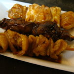 味の笛 - ねぎま　レバー　皮