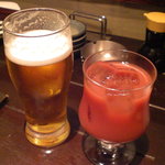 Goen - ビールとカシスオレンジ