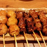 居酒屋ビッグ - つくね、レバー、ハツ（だったかな）