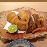 ぎおん 阪川 - 松茸のフライ＆鱧のフライ 