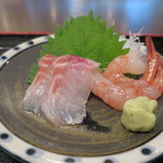 Tairoku - 石鯛と甘海老の刺身アップ