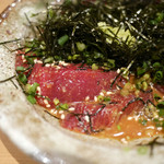 卯佐 - 生本まぐろの漬け ¥980