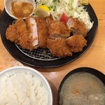 Kurobuta Tonkatsu Sengoku - 黒豚ロース&上ヒレかつ定食（小、各80gづつ）1,680円税込