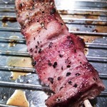 新小屋 - 前は裏メニューだったが今は表メニューとなった「厚切り豚バラ」