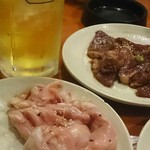 七輪焼肉 安安 - 元気ハイボール・セセリ・厚切りじゃ無い厚切りロース