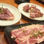 七輪焼肉 安安 - たしか、安安カルビ・中落ちカルビ・ハラミ