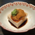 松もと - 胡麻豆腐の海胆載せ