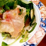 新小屋 - ミミジャーとみょうがの酒盗あえ