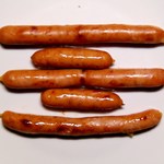 日本ウインナー 工場直売所 - 規格外ポークウインナー1kg：焼きましたあっぷ図 by ももち