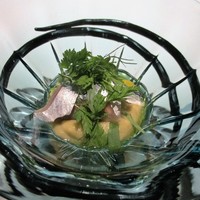 リストランテ･ヒロ  青山 - 秋刀魚のマリネと焼き茄子のピュレ