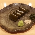 小料理 わみや - 【H28.9.7】烏賊の日高昆布巻き。昆布の食感と烏賊のネットリ感の競演ですo(^o^)o