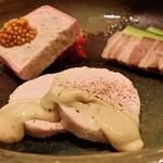 小料理 わみや - 【H28.9.24】 臘肉。赤城鶏。パテドカンパーニュ。