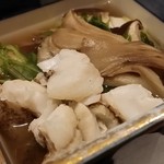 小料理 わみや - 【H28.9.24】 髭鱈ちり蒸しと真鱈の白子。