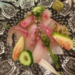 山海里 清ぼう - ヒラマサのお造り