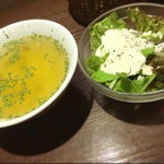 ピッグテイル - サラダ・スープ